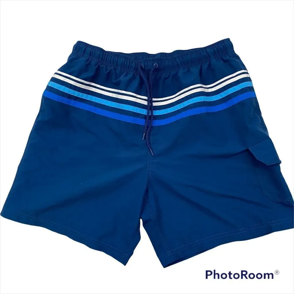 Men’s Tommy Hilfiger Blue‎ Lined Swim Trunks Size XXL